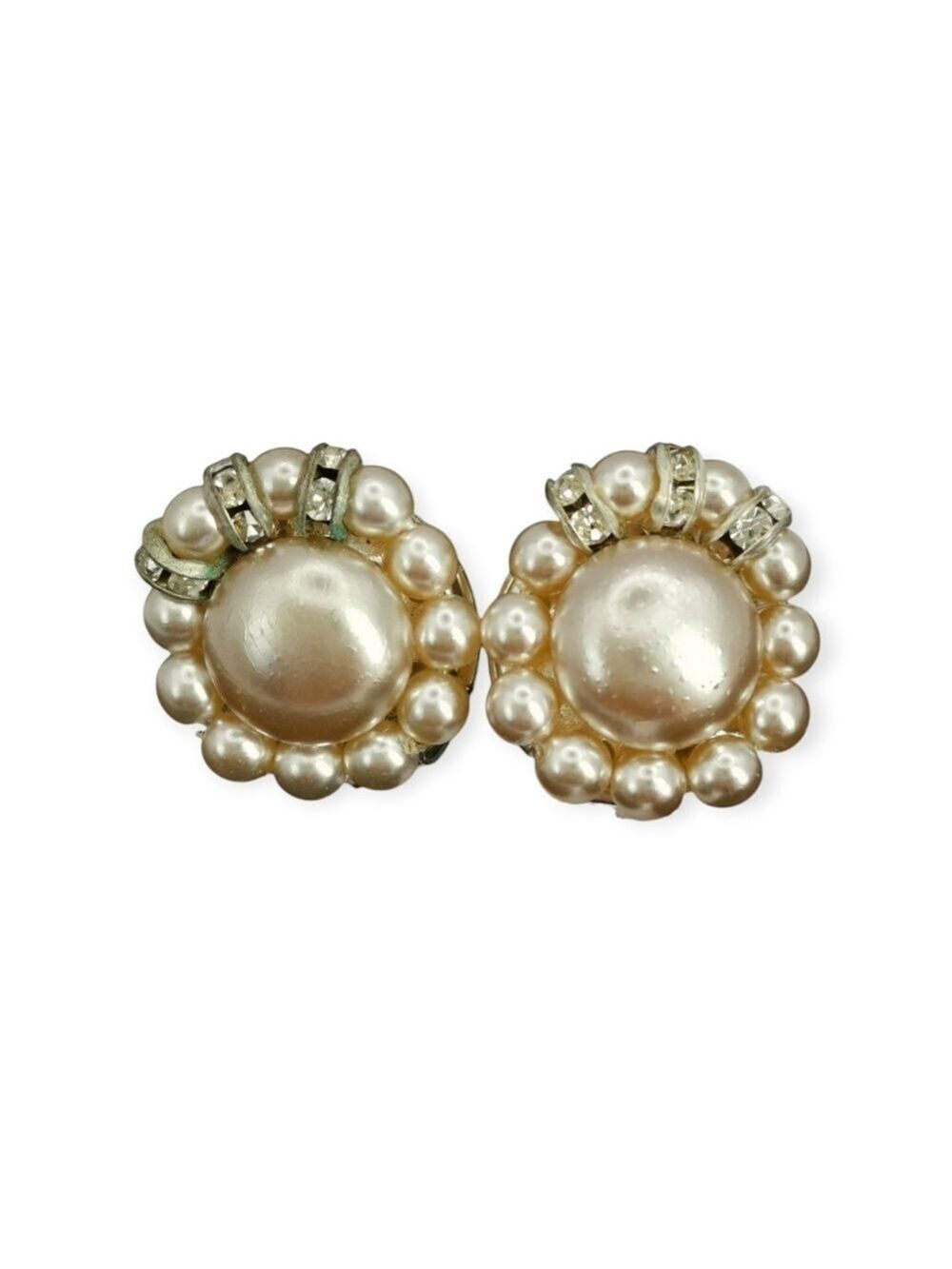 Elegant Pearl and Silver Clip-On Earrings